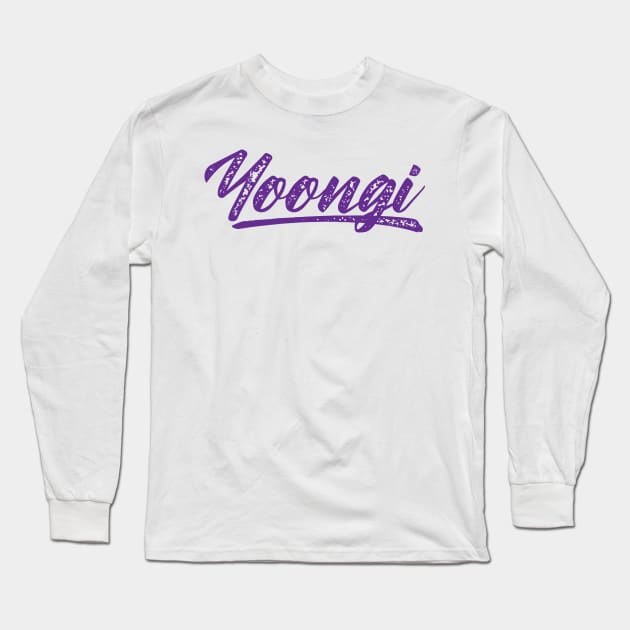 BTS Suga Yoongi typography Long Sleeve T-Shirt by Oricca